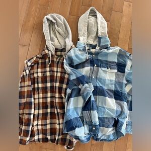 American Eagle flannel jacket shirts - size medium men’s